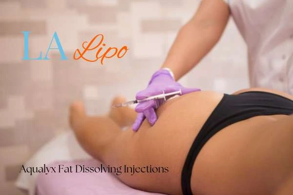 Woman having fat dissolving injections Liphook on thighs