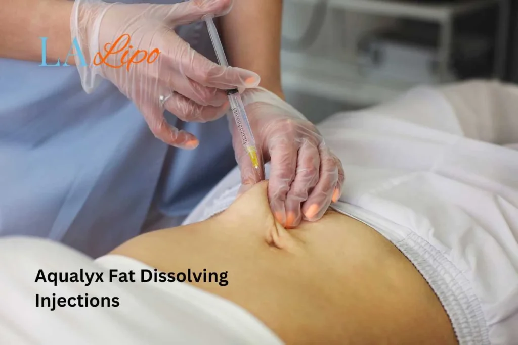 woman having fat dissolving injections Liphook in the stomach