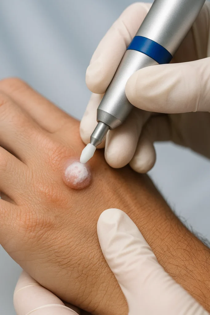 example of wart removal Liphook using cryopen