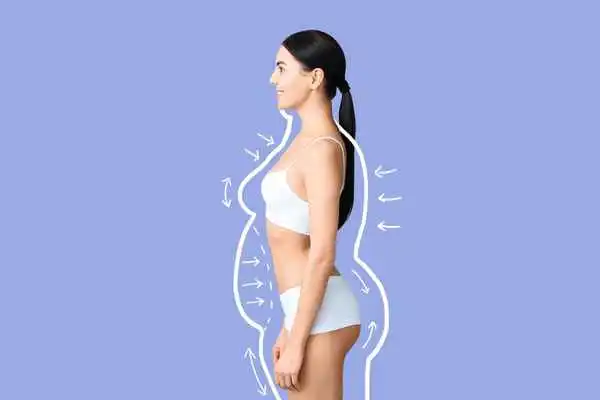 image of woman experiencing fat reduction treatment Liphook