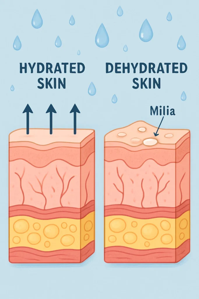 The importance of hydration and milia production Liphook