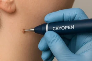 Person receiving skin tag removal Liphook