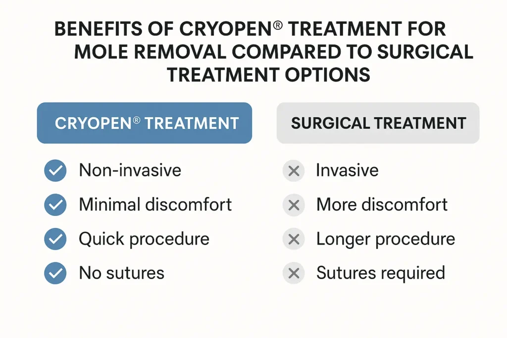 Benefits of facial mole removal Liphook - call our team today to book a consultation