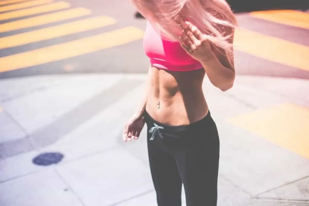 Woman with toned stomach after LA-EMS Body Sculpting Treatment Liphook